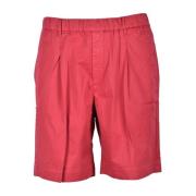 Katoenen Bermuda Shorts met Elastaan 40Weft , Red , Heren