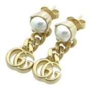 Pre-owned Metal earrings Gucci Vintage , Yellow , Dames