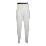 Merino Wolblend Pantalon Max Mara Studio , White , Dames