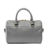 Pre-owned Leather handbags Yves Saint Laurent Vintage , Gray , Dames