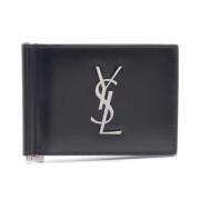 Pre-owned Leather wallets Saint Laurent Vintage , Black , Heren