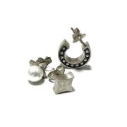 Pre-owned Fabric earrings Louis Vuitton Vintage , Gray , Dames