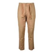 Linnen Katoenmix Casual Broek Entre amis , Brown , Heren