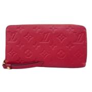 Pre-owned Leather wallets Louis Vuitton Vintage , Red , Dames