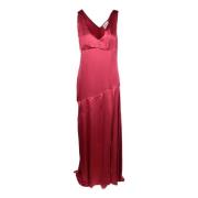 Zijden blend jurk voor vrouwen Semicouture , Red , Dames