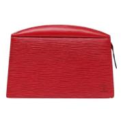 Pre-owned Leather clutches Louis Vuitton Vintage , Red , Dames