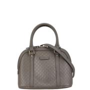 Pre-owned Leather gucci-bags Gucci Vintage , Gray , Dames