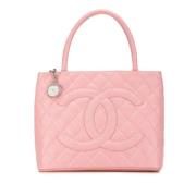 Pre-owned Leather chanel-bags Chanel Vintage , Pink , Dames