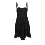 Elegante jurk met unieke stofmix Pinko , Black , Dames