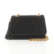 Pre-owned Suede chanel-bags Chanel Vintage , Black , Dames