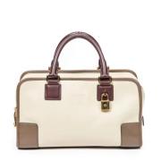 Pre-owned Leather handbags Loewe Pre-owned , Beige , Dames