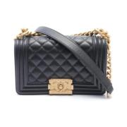 Pre-owned Leather chanel-bags Chanel Vintage , Black , Dames