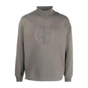 Elegante Blauwe Hoodie voor Mannen Giorgio Armani , Gray , Heren