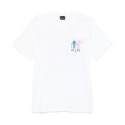 T-shirt met Grafische Print en Ronde Hals PS By Paul Smith , White , H...