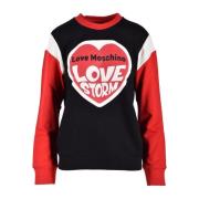 Zwarte Sweatshirt voor Vrouwen Love Moschino , Black , Dames