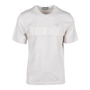 Militaire Stijl Katoenen T-shirt Aeronautica Militare , Beige , Heren