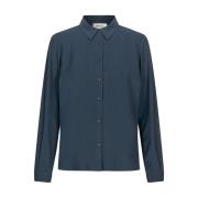 Elegante Blouse Lange Mouw Ossa Modström , Blue , Dames