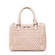 Pre-owned Leather totes Miu Miu Pre-owned , Beige , Dames