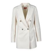 Stijlvolle Jas in Acetaat-Polyester Mix Max & Co , White , Dames