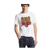 Korte Mouw T-shirt Dsquared2 , White , Heren