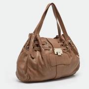 Pre-owned Leather shoulder-bags Jimmy Choo Pre-owned , Brown , Dames