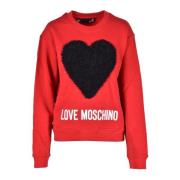 Katoenen Gebreide Trui Love Moschino , Red , Dames