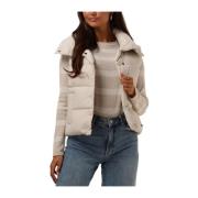 Beige Herfst Bodywarmer voor Vrouwen Moscow , Beige , Dames