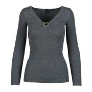 Wolmix Gebreide Trui Pinko , Gray , Dames