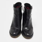 Pre-owned Leather boots Chanel Vintage , Black , Dames