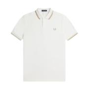 Korte Mouw Twin Tipped Polo Fred Perry , White , Heren