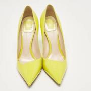 Pre-owned Fabric heels Dior Vintage , Yellow , Dames