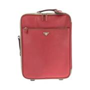 Pre-owned Leather travel-bags Prada Vintage , Red , Dames