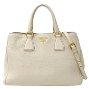 Pre-owned Leather prada-bags Prada Vintage , Beige , Dames