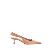 Lakleren Slingback Decollete Hakken Jimmy Choo , Beige , Dames