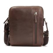 Bruine leren crossbody tas Kazar , Brown , Dames