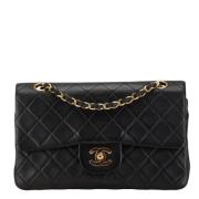 Pre-owned Leather chanel-bags Chanel Vintage , Black , Dames