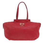 Pre-owned Leather totes Fendi Vintage , Red , Dames