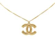 Pre-owned Metal necklaces Chanel Vintage , Yellow , Dames