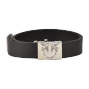 Leren Riem met Modelnaam Pinko , Black , Dames