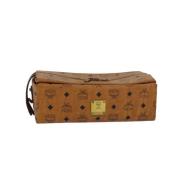 Pre-owned Fabric clutches MCM Pre-owned , Brown , Dames