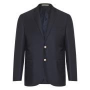 Luxe Wollen Blazer Corneliani , Blue , Heren