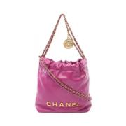 Pre-owned Leather chanel-bags Chanel Vintage , Pink , Dames