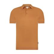 Gebreide Polo Shirt State of Art , Orange , Heren