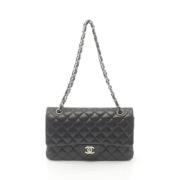 Pre-owned Leather chanel-bags Chanel Vintage , Black , Dames