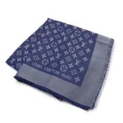 Pre-owned Silk scarves Louis Vuitton Vintage , Blue , Dames