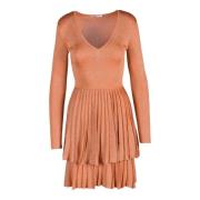 Elegante jurk met viscosemix Patrizia Pepe , Orange , Dames