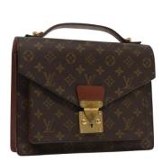 Pre-owned Canvas handbags Louis Vuitton Vintage , Brown , Dames