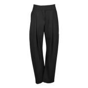 Elegante Wollen Blend Broek Pinko , Black , Dames