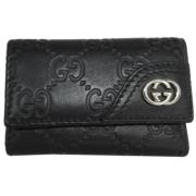 Pre-owned Canvas key-holders Gucci Vintage , Black , Dames