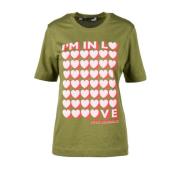 Luxe Groen T-Shirt voor Vrouwen Love Moschino , Green , Dames